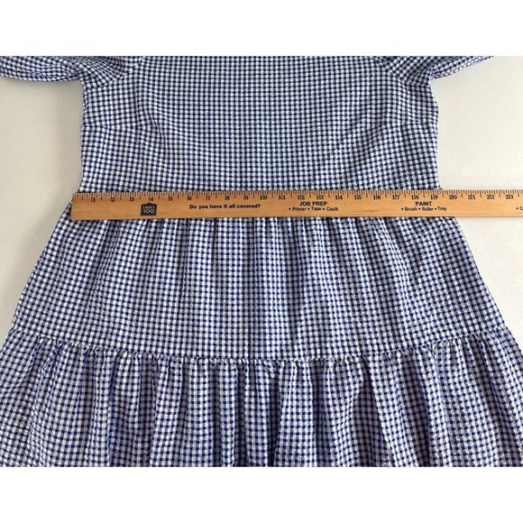 Old Navy Blue Gingham Midi Dress - Picture 8 of 12